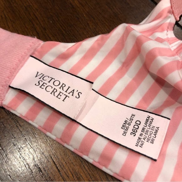 Pink stripe Demi cup VS bra - Picture 9 of 10